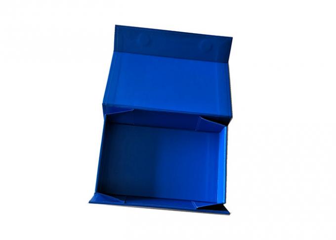 순수한 진한 파란색 색깔 옷 의복 포장을 위한 접히는 선물 상자