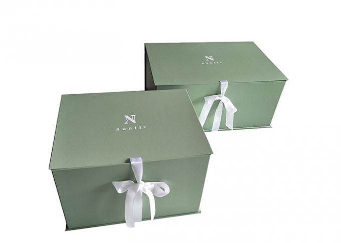 포장 옷 현재를 위해 쌓을수 있는 밝은 초록색 접을 수있는 서류상 선물 상자