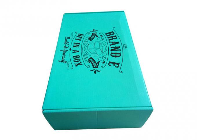 엄밀한 상오리 색깔 박판 표면 없는 접히는 선물 상자 까만 로고 편평한 팩