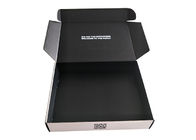 물결 모양 광택 있는 박판 종이 선물 상자는, 인쇄한 포장 판지 상자를 검게 합니다 협력 업체