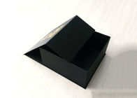 주문 금 각인 로고 존재하는 선물 상자, Xmas 검정 폴딩 판지 상자 협력 업체