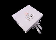 덮개 박판 소매 접히는 선물 상자 소매로 백색 리본 로즈 금 로고 협력 업체