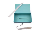 상오리 환경 밝은 파란색 서류상 장식적인 마분지 저장 상자 리본 협력 업체
