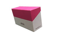 분홍색 색깔을 가진 뜨거운 각인 자석 선물 상자 포장 짜임새 표면 협력 업체