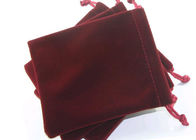 Jewelly Packaing를 위한 개인화된 빨간 우단 졸라매는 끈 주머니 포일 로고 협력 업체