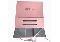 의류 포장을 위한 돋을새김 로고 접히는 선물 상자 분홍색 색깔 로즈 협력 업체