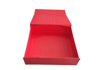 옷 포장을 위한 빨간 자석 Foldable 선물 상자 뜨거운 포일 검정 로고 협력 업체