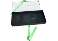 리본을 가진 재생된 녹색 접히는 마분지 발표 상자 주문 반점 UV 로고 협력 업체