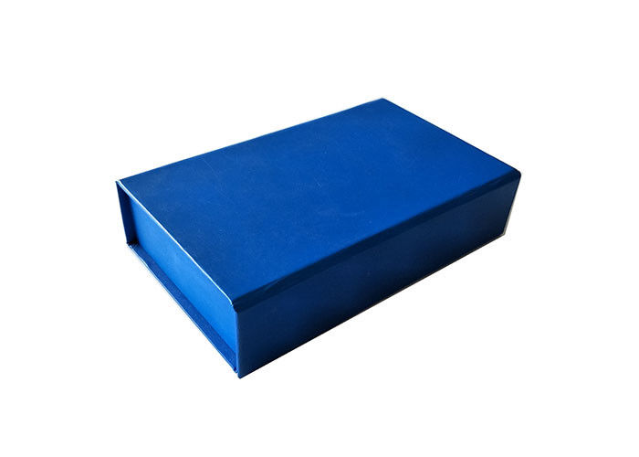 순수한 진한 파란색 색깔 옷 의복 포장을 위한 접히는 선물 상자 협력 업체