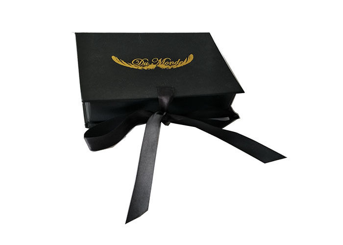 금 각인 로고 포장 의복을 위한 접히는 선물 상자 환경 친화적인 협력 업체