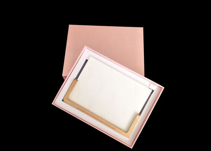우아한 분홍색 뚜껑 및 기본 상자, 앨범을 위한 주문을 받아서 만들어진 크기 마분지 선물 상자