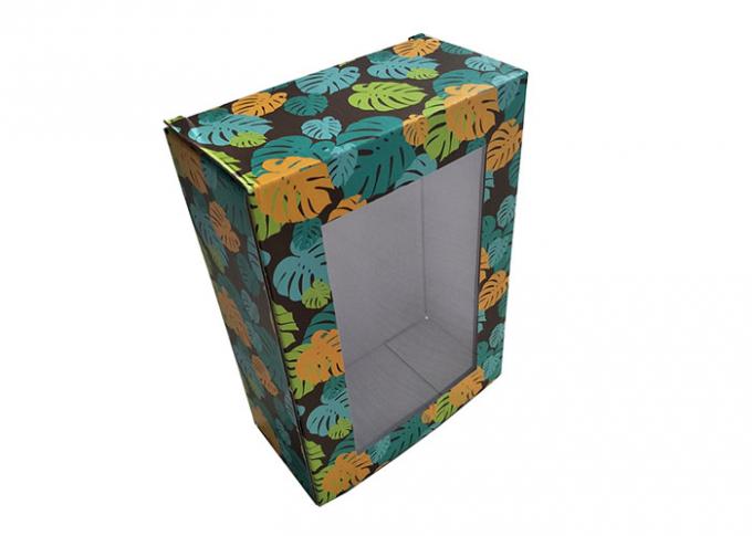 장식적인 본 인쇄에 있는 투명한 창 종이 선물 상자