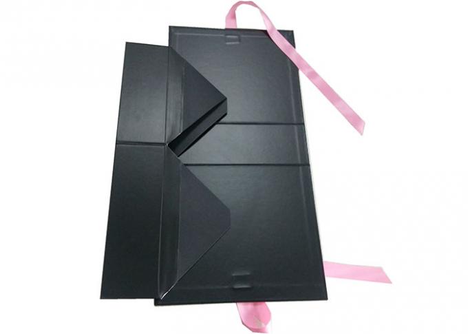 마분지 Foldable 선물 상자 CMYK/리본을 가진 Pantone 색깔