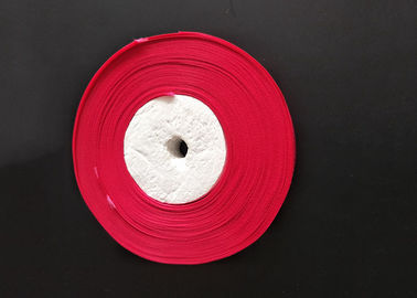 폴리에스테 스판덱스 빨간 공단 리본 롤s의 수를 놓은 대량 공단 리본 내구재