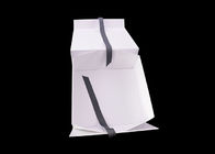 까만 리본 마감 두꺼운 종이 접히는 상자, 백색 공상 선물 상자 협력 업체