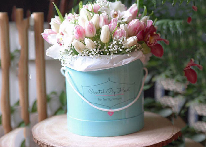 두꺼운 종이 둥근 꽃 상자 로즈 꽃 꽃다발 뜨거운 각인 공상 환경 친화적인 협력 업체